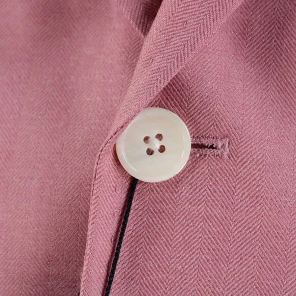 Cardinal of Canada NWT Wool / Silk Sport Coat Size 42S US In Pink Herringbone